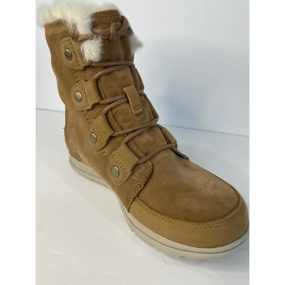 Women's winter  sorel explorer‎ joan camel color suede boot size 6